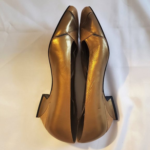 Stuart Weitzman Gold with Several Gold Details and Mesh Size 8 - Picture 10 of 13